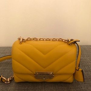 Michael Kors crossbody mini size yellow leather bag